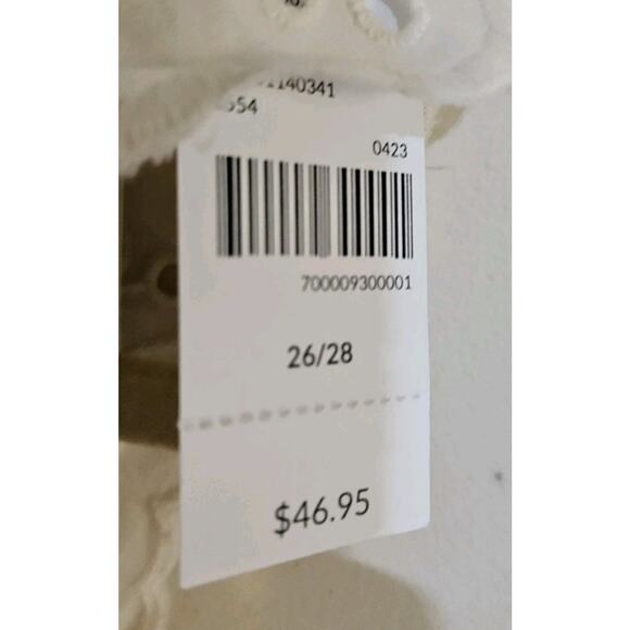 NWT Lane Bryant Womens Double V-Neck Woven Eyelet Ruffle Knit Tank Top 26/28 - Picture 5 of 5